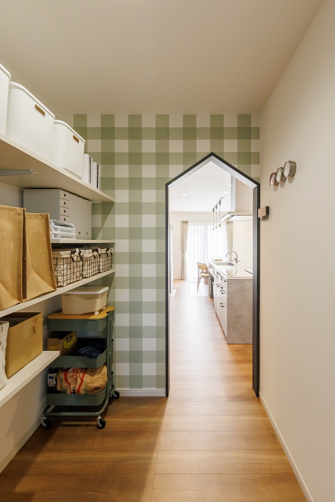 オーダーメイドキッチンのある平屋