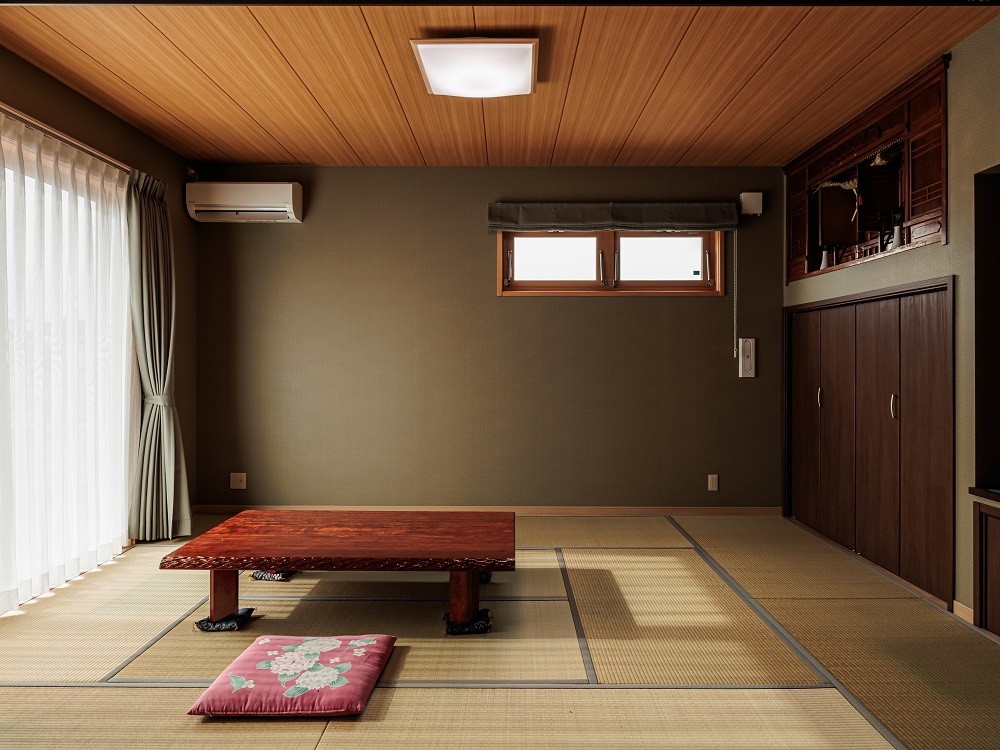 大地に堂々と佇む和モダンな二世帯住宅