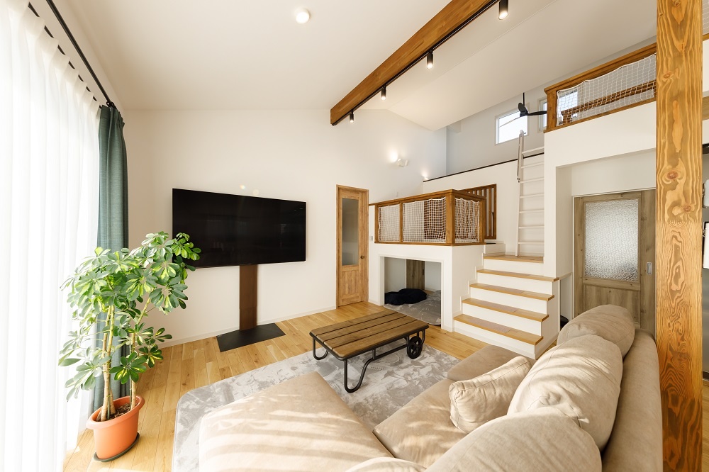 家族と愛犬が心地よく暮らす「OPEN LIVING」の家