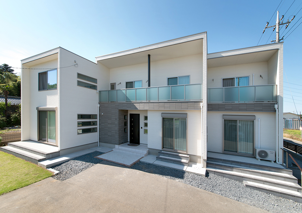 2、3の要望に対し10の提案がうれしい個性を表現した二世帯住宅