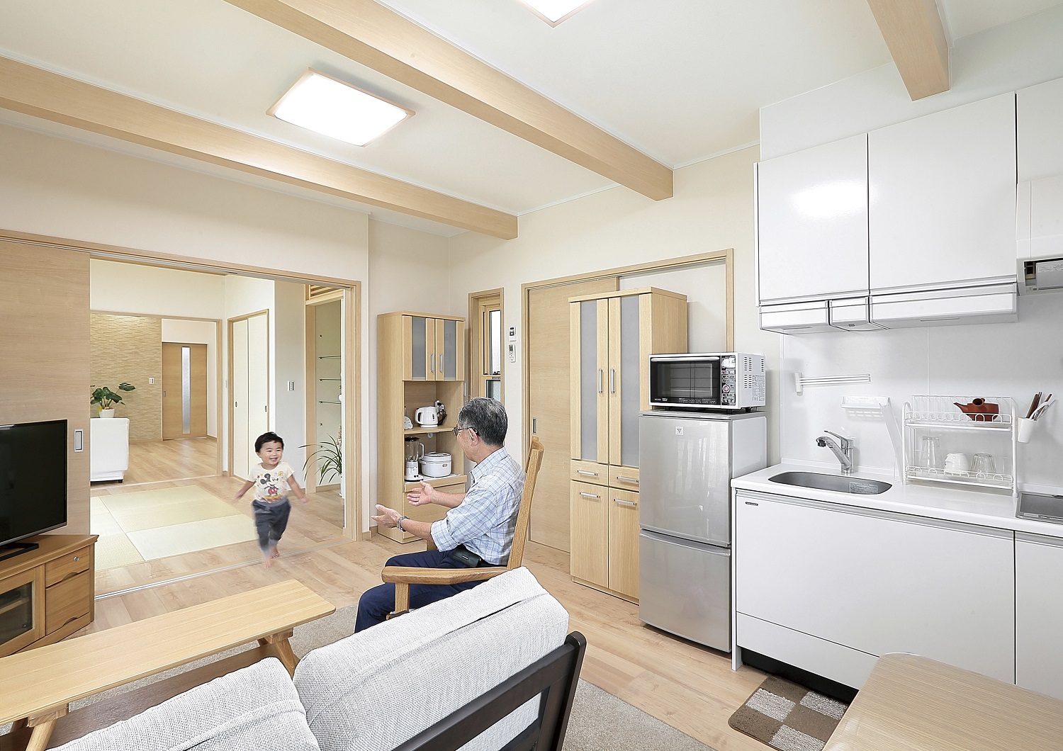 「設計士の提案に惹かれて」<br>程よい距離感の二世帯住宅