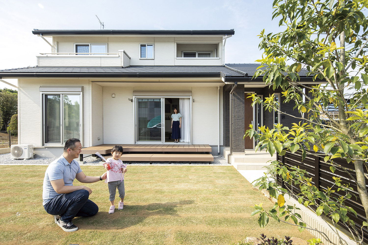 スキップフロアで家族が繋がる<br>地元でのびのび暮らせる家