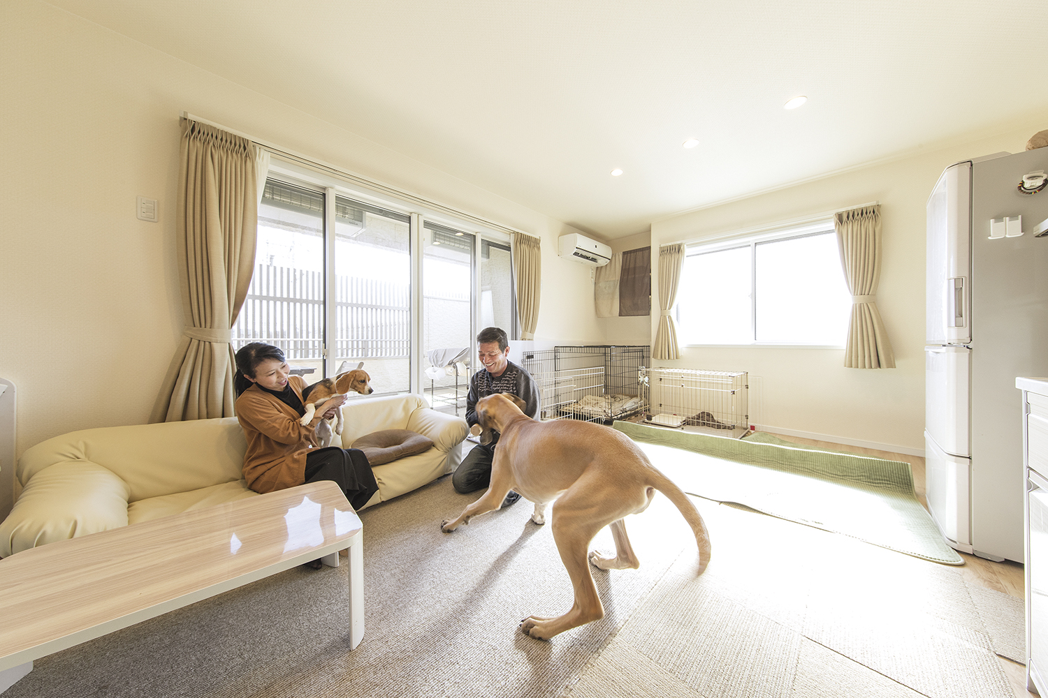 ワンちゃんと快適に暮らせる<br>将来を考えたバリアフリーの家