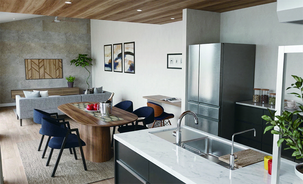 視線が抜ける、開放的なLDK